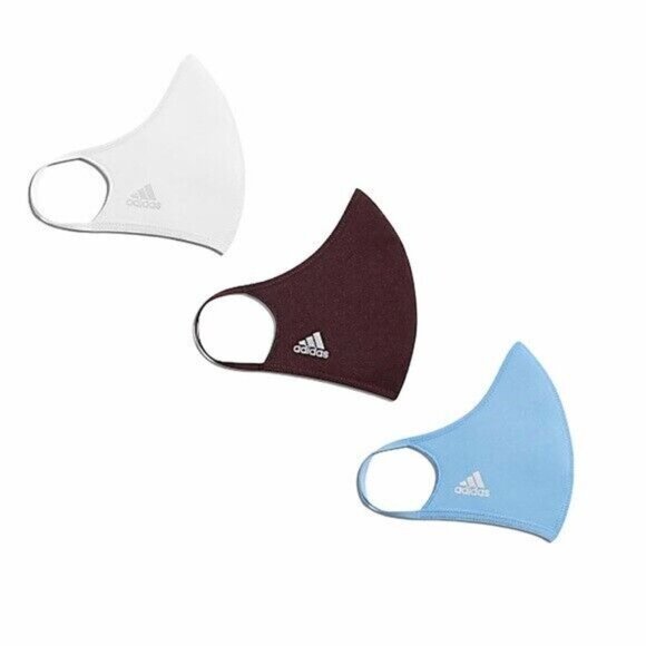 Ivy Park Face Masks Small 3 Pack adidas Icy Park Reflective Cover White Blue New - Picture 5 of 6